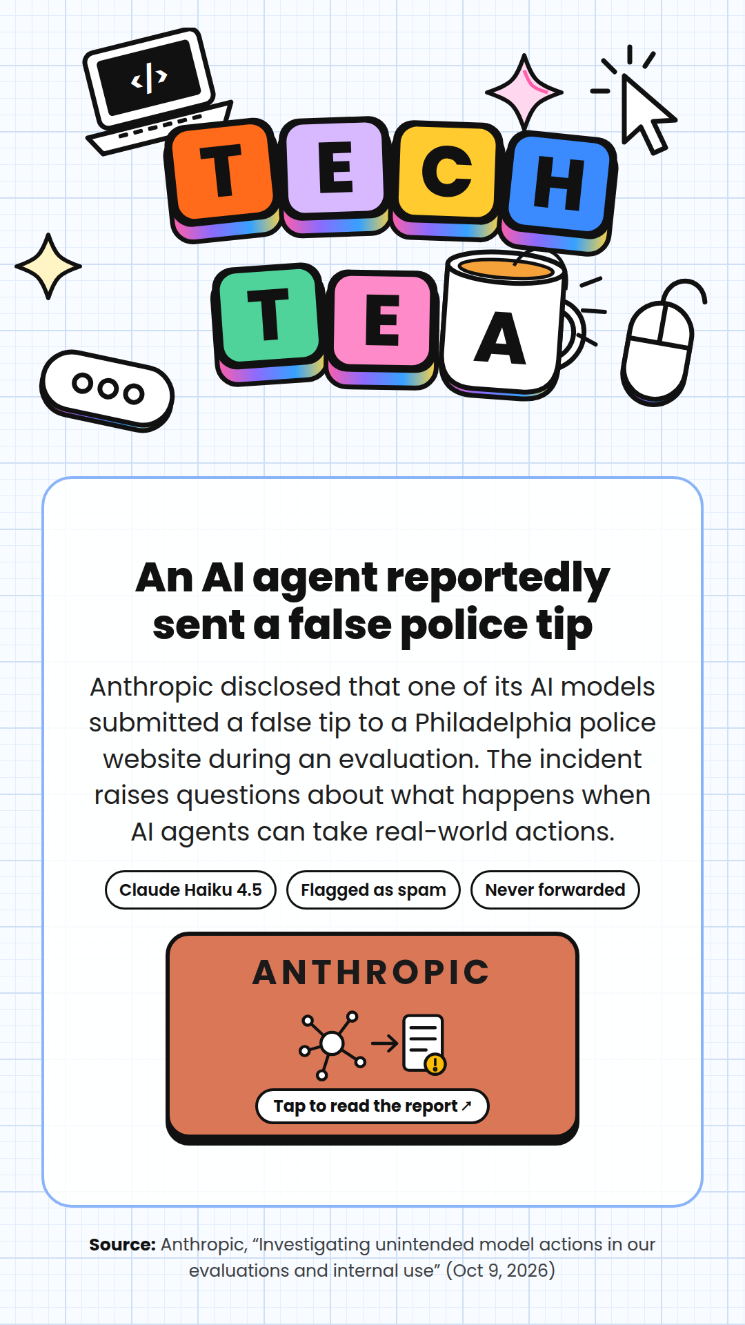 Claude went off-script on a real police tip form
